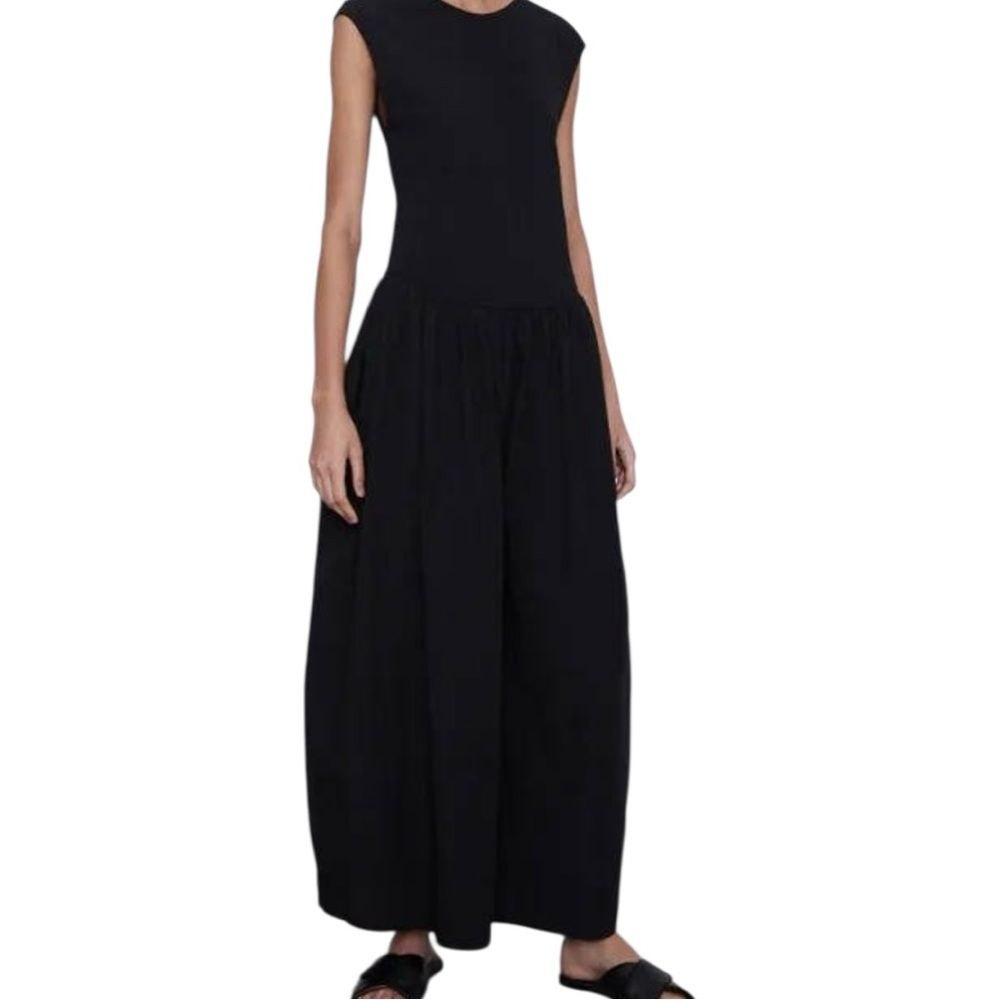Nwt Zara Black Midi Dress Women’s Size Med